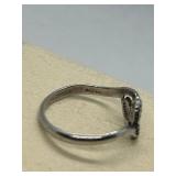 Sterling Silver Ring with Leaf Design