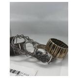 Lot of 5 Assorted Metal Bracelets with Unique Designs