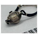 Vintage Ladies Wristwatch with Black Cord Band