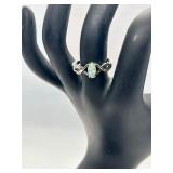 Sterling Silver Ring with Oval Opal Gemstone