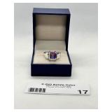 Sterling Silver Ring with Multicolor Gemstone