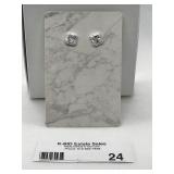 Pair of Sparkling Cubic Zirconia Stud Earrings