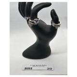 Collection of Elegant Silver Rings with Gemstones