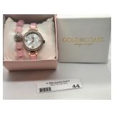 Gold Coast Rose Gold Wristwatch with Pink Beaded Strap