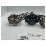 Lot of 3 Stylish Wrist Watches with Metal Bands