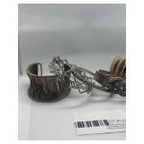 Lot of 5 Assorted Metal Bracelets with Unique Designs