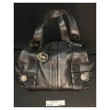 Michael Kors Black Leather Satchel Bag