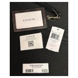 Coach Signature PVC Lanyard ID Holder
