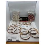 Collection of 18 Pairs of Fashion Earrings including Hoops and Studs