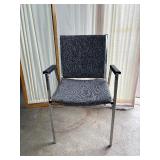 Stack of 7 Vintage Mid-Century Modern Accent Office Chairs by Flair Designs LTD USA – Eames Era Style – Sleek Chrome Frames with Classic Upholstery – Timeless Design Perfect for Office or Lounge