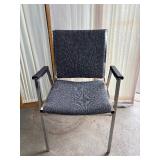 Stack of 7 Vintage Mid-Century Modern Accent Office Chairs by Flair Designs LTD USA – Eames Era Style – Sleek Chrome Frames with Classic Upholstery – Timeless Design Perfect for Office or Lounge