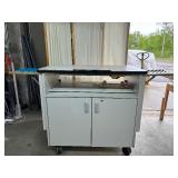 Sammons Preston Upper Extremity Workstation – Adjustable Shelves –  Durable Surfaces – Perfect For Hand & Arm Rehab – Good Condition - Needs Clean Up - Something Was Spilled On It!