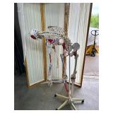 Lot of 2 Educational Full Life-Size Human Adult Medical Grade Skeleton Models – Used In Physical Therapy Office – One Needs Repair To Stand Straight – Great For Teaching Or Display! Both In Fair