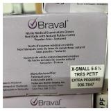 Lot of 10 NEW Braval 036-7847 Nitrile Medical Examination Gloves - Mixed Sizes