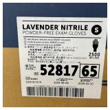 1 Case (2500 each) NEW Halyard 52817 SIngle-Use Powder-Free Nitrile Exam Gloves - Size Small Lavender