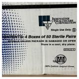 1 Case (200 pairs) NEW Innovative Healthcare Corporation 135290 Sterile Non-Latex 100% Synthetic Nitrile Powder-Free Surgical Gloves