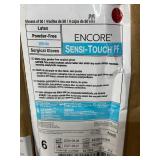 1 Case (200 pairs) NEW Ansell 7822PF Encore Sensi-Touch PF Latex Powder-Free Surgical Gloves - Size 6 White