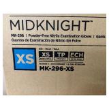 1 Case (1000 each) NEW Ansell MK-296 Microflex Midknight Powder-Free Nitrile Examination Gloves - Size XS