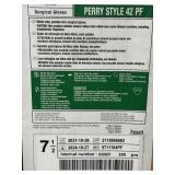 1 Case (200 pairs) NEW Ansell 5711104PF Encore Perry Style 42 PF Latex Powder-Free Surgical Gloves - Size 7 1/2 White