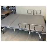 WOW MSRP $3000 - Sammons Preston Power Up/Down Hi/Low Bariatric Mobile Treatment Table – 500lb Capacity – Upholstery In Excellent Condition – Backrest Only Stays Flat