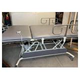 WOW MSRP $3000 - Sammons Preston Power Up/Down Hi/Low Bariatric Mobile Treatment Table – 500lb Capacity – Upholstery In Excellent Condition – Backrest Only Stays Flat