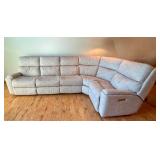 Flexsteel Curved Back Sectional Sofa - Two Electric Reclining Ends