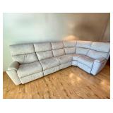 Flexsteel Curved Back Sectional Sofa - Two Electric Reclining Ends