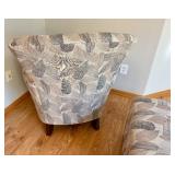Flexsteel Arm Chair and Ottoman - Leaf Design