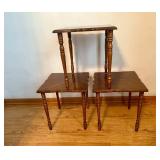 Set of 3 Wood Plant Stands