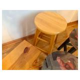 Lot of Misc. Wooden Stools - Including Rooster/Chicken