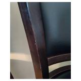 Wood & Faux Leather Bar Stools (Two)