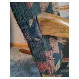 Southwestern Style Upholstered Vintage Rocking Chair