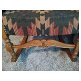 Southwestern Style Upholstered Vintage Rocking Chair