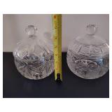 Crystal Vase & Covered Bowls