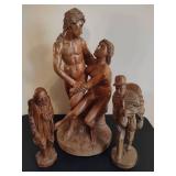 Hand Carved Wood Statues