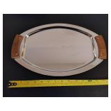 MCM Silver Tone Serving Trays & Bowl