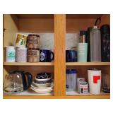 Lot of Coffee Mugs, Reusable Cups, Coffee Carafe +