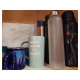 Lot of Coffee Mugs, Reusable Cups, Coffee Carafe +