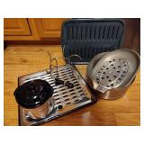 Lot of Roasters, Tiny Crockpot & Ham Holster