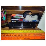 Desk Chair, Plastic Floor Mat & Office Supplies