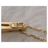 14K Necklace & Gold/Diamond Pendant