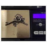 Silver Key Pendant & Chain Stamped 925