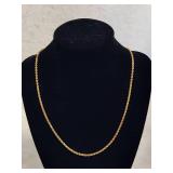 14K Yellow Gold Rope Necklace