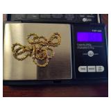 14K Yellow Gold Rope Necklace