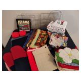 Large Lot of Asst Hot Pads, Trivets & Kitchen Towels