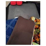 Large Lot of Asst Hot Pads, Trivets & Kitchen Towels