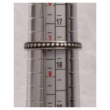 Silver Beaded Band Stamped 925