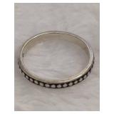 Silver Beaded Band Stamped 925