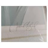 Embossed Floral Framed Art - Signed with COA