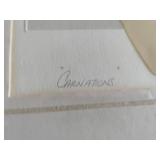 Embossed Floral Framed Art - Signed with COA